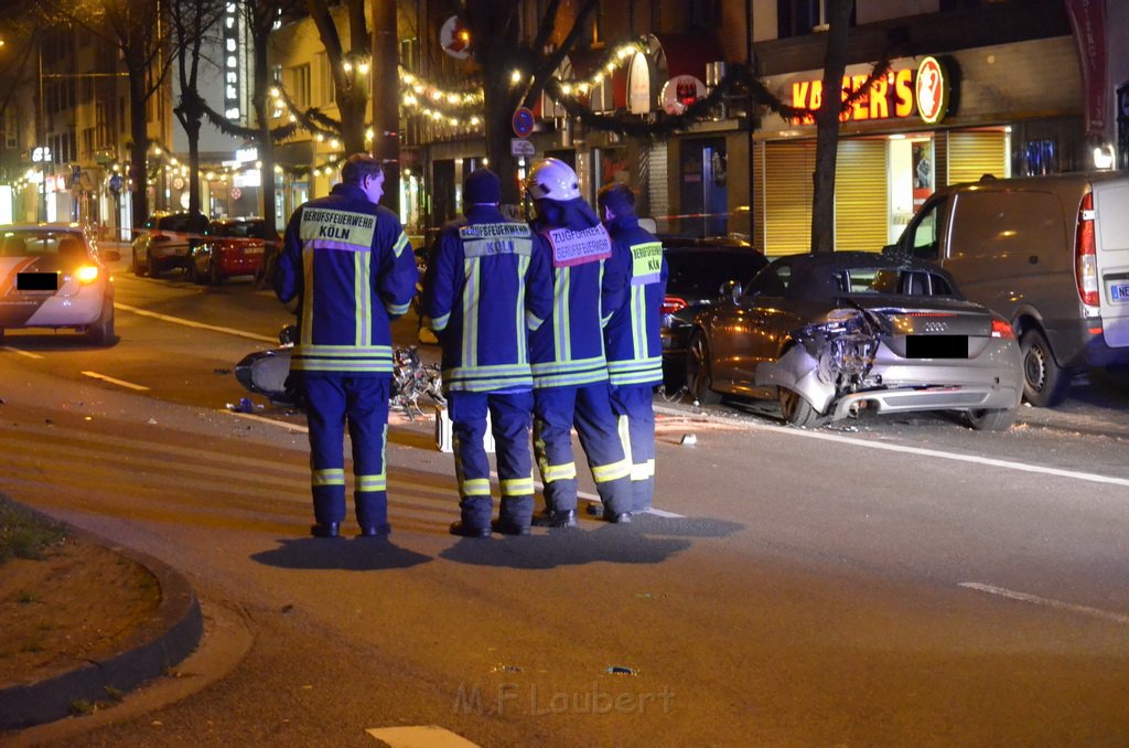 VU Krad gegen PKW Koeln Braunsfeld Aachenerstr P021.JPG - Miklos Laubert